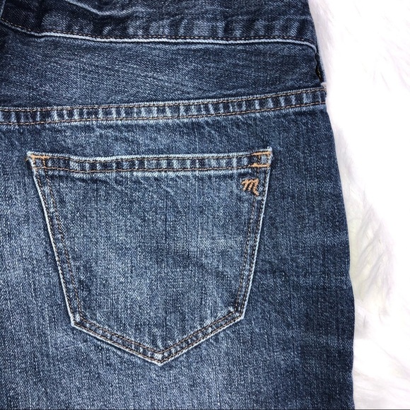Madewell Shorts Women 27 Boyfriend Rollup Cut off Button Fly Denim Jean L - Picture 6 of 6
